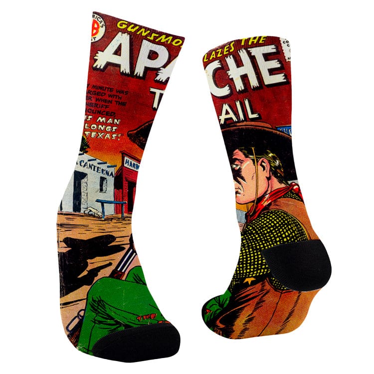 Meias divertidas casual apache trail red