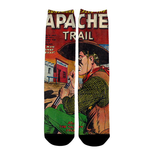 Meias divertidas casual apache trail red