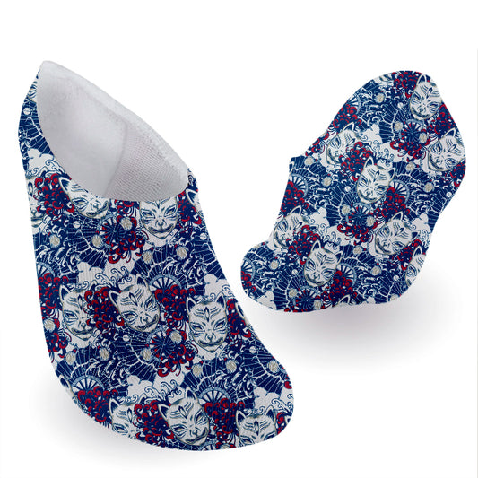 Meias divertidas no show kitsune