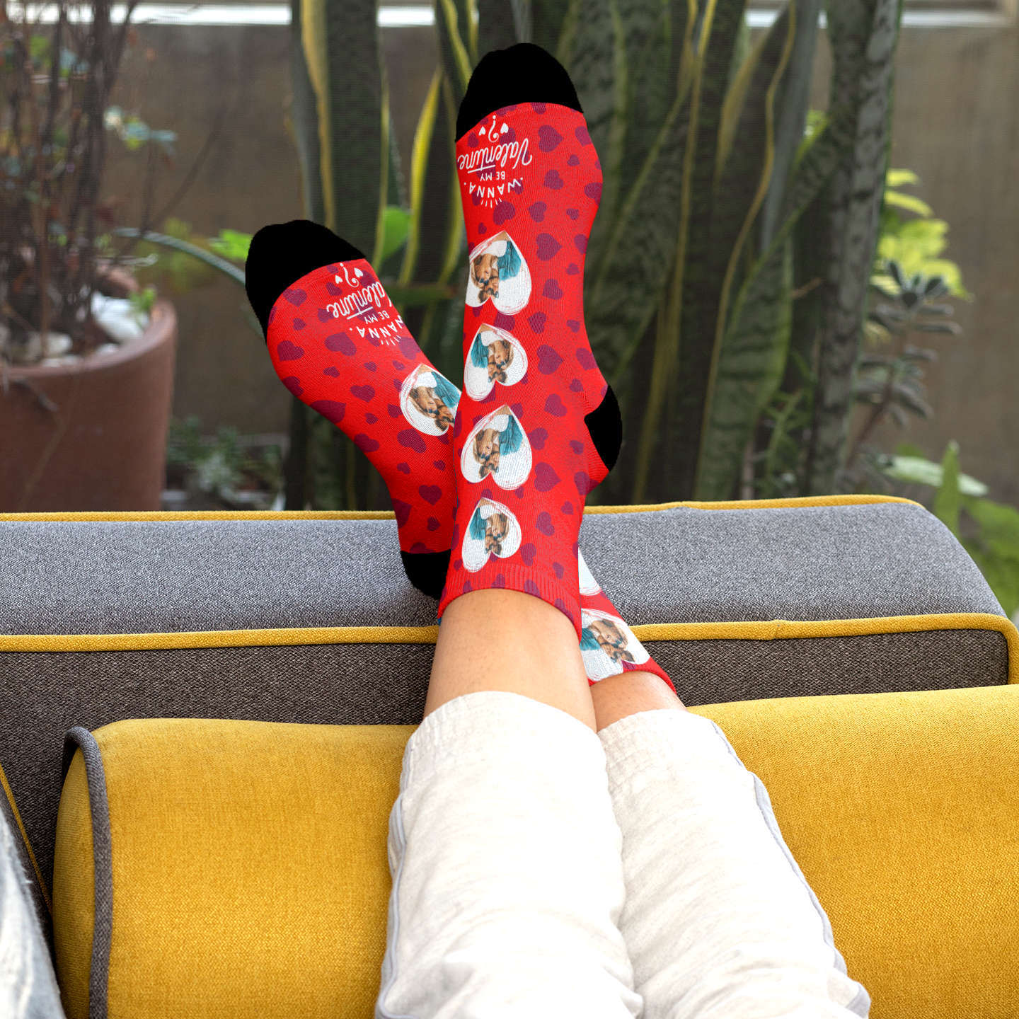 Valentins kunden spezifische Socken
