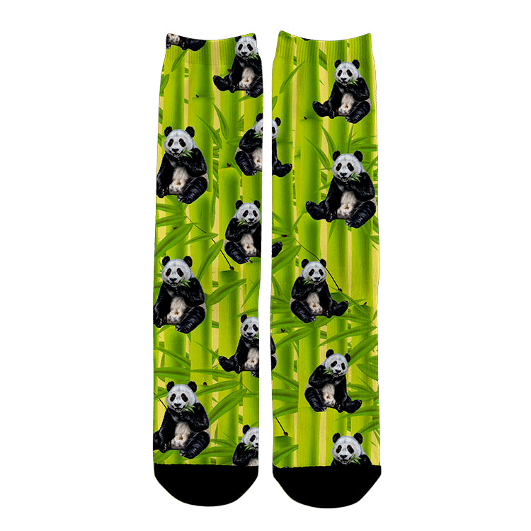 Meias divertidas casual bamboo panda
