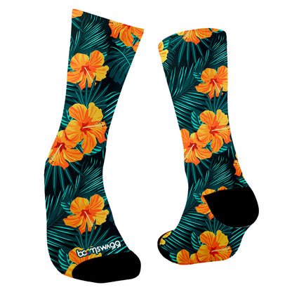 Meias divertidas casual hawaii