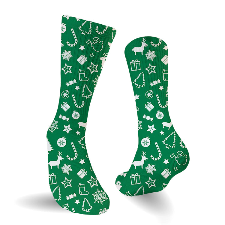Meias divertidas sport gift green
