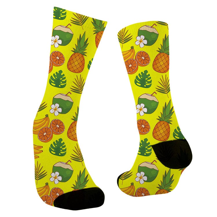 Meias divertidas casual tropical